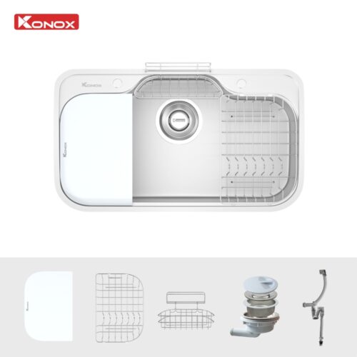 Chậu rửa chén Konox Tari 9051SM 1 hố bề mặt mịn